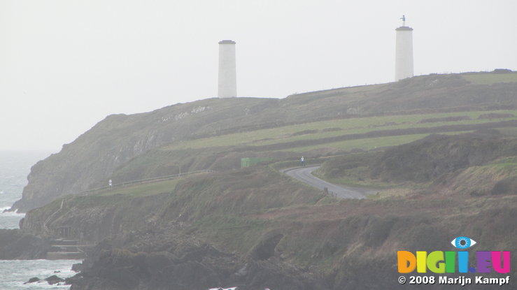 SX00272 Two of the White Towers and Metal Man Tramore